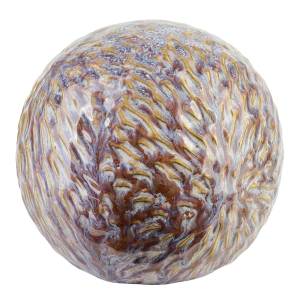 SAGGIO PATTERN Dekorativ Keramikkula 12x12x11 cm – Lila Elegans