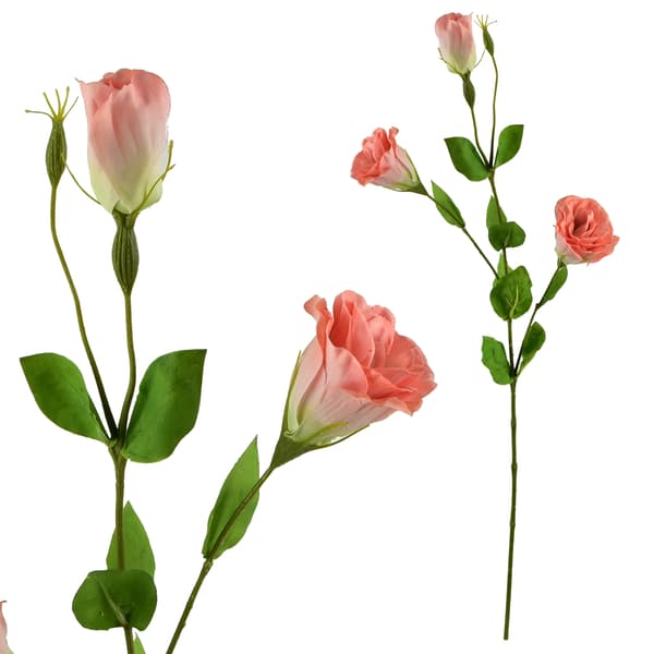 Konstgjord blomma i gummerad plast Viridis Eustoma 70 cm Grön 1 st
