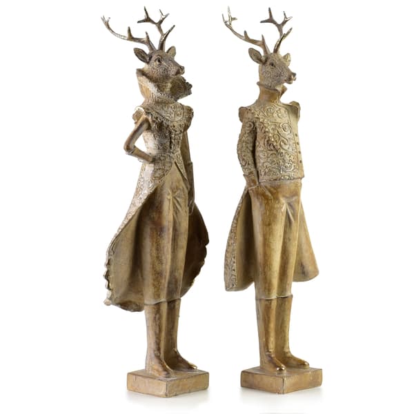Älgfigur polyresin Santa Lila Älgpojke 13,5x10,5x43 cm brun 1st