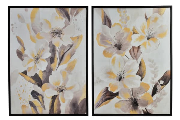 Väggtavlor plast INGA Komplet 50x70 cm guld 2-pack