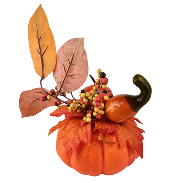 Höstdekoration i styrenplast Mondex Mave 19 cm orange 1pc