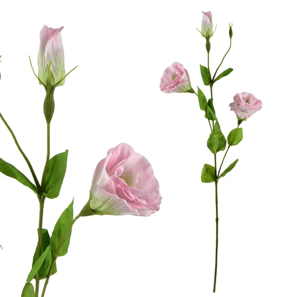 Konstgjord blomkvist MONDEX Viridis Eustoma 70 cm, gumminerad