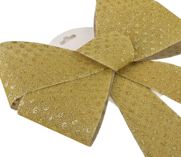 Julrosetter polyester Santa Lila 9,5x12 cm guld 3-pack