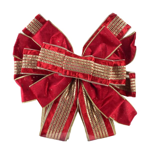 Julrosett Santa Lila 32x130 cm röd guld 1 st