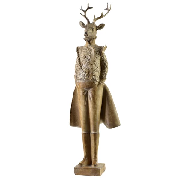 Älgfigur polyresin Santa Lila Älgpojke 13,5x10,5x43 cm brun 1st