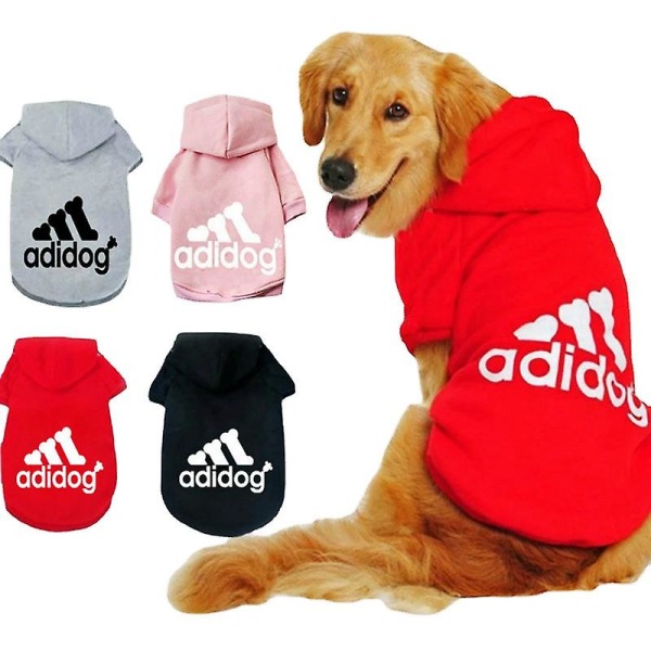 Pet Dog Huvtröja Kläder Fleece Varm Huvjacka Pink 9XL