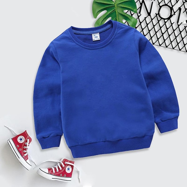 Enfärgad tröja för barn Baby bomull color blue 150 code