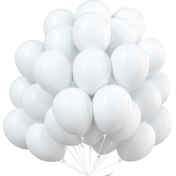 20 st 10/12 tums pärllatexballong white 10inch