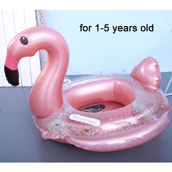 Baby Pool Float Dinosaur Swim Ring Uppblåsbar flamingo1
