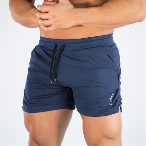 2022 M-3XL Running Fitness Shorts för män navy blue XXL