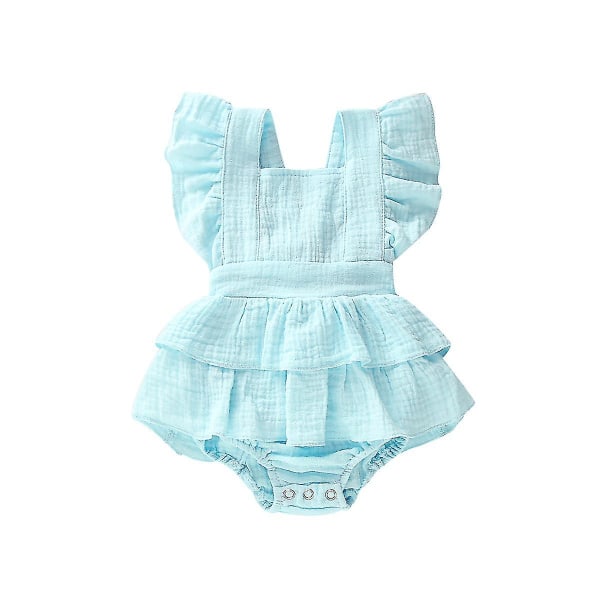 Sommar enfärgade kläder för baby flickor B 6-12M