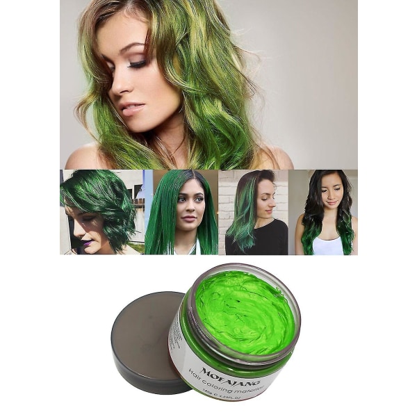 Tillfällig hårfärgsvax Engångshårfärgskräm Green