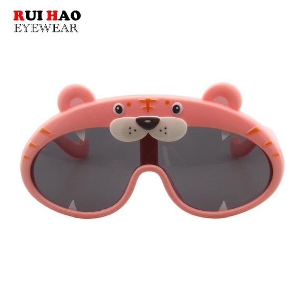 Barnsolglasögon Tigermönster polariserade solglasögon Pink frame