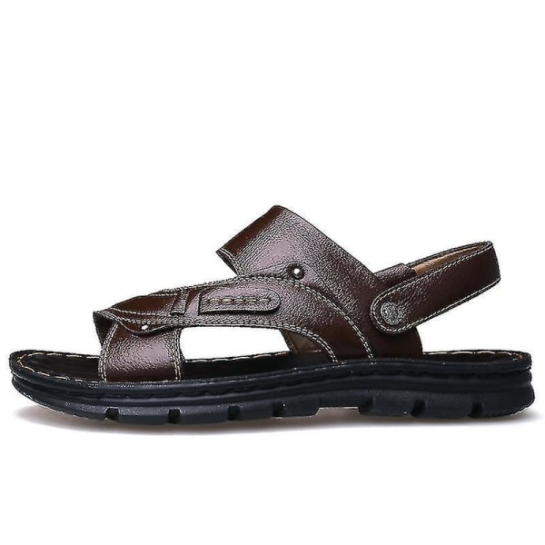 Sandaler för män Lädersandaler black 44