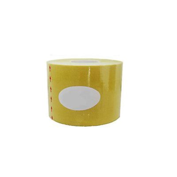 Muskelbandage Sport Bomull Elastiskt självhäftande stam Yellow 3.8cm x 5M