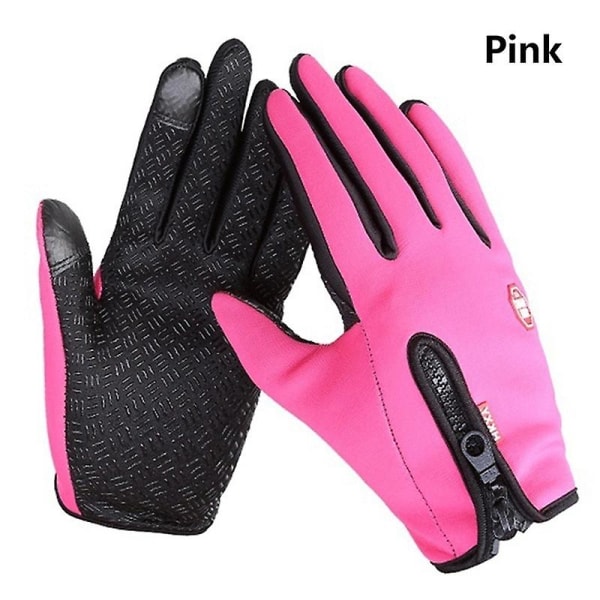 Vinter varm cykel motorcykel ridning bergsbestigning handskar Pink xl
