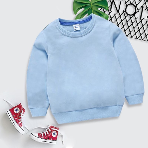 Enfärgad tröja för barn Baby bomull sky blue 130 code