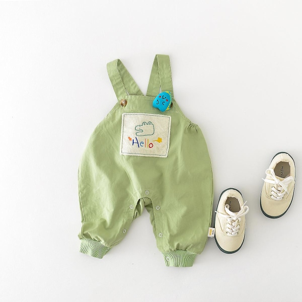 Baby Cartoon Strap Pant Green 73 for 6-9m