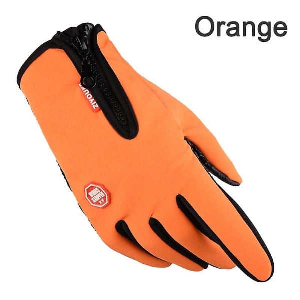 Vinter varm cykel motorcykel ridning bergsbestigning handskar Orange xxl
