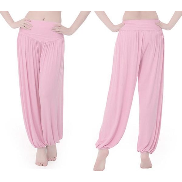 Harem Yogabyxor för kvinnor med breda ben Pink XL