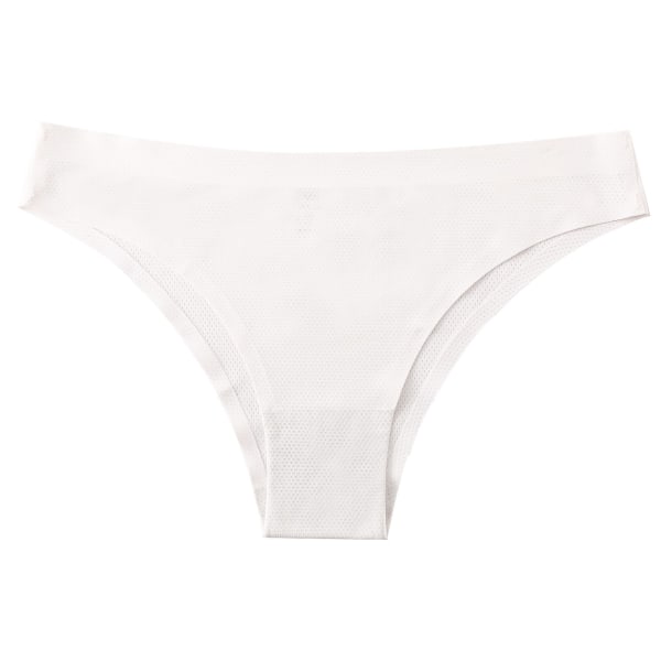 Dam Bomull Sexiga Trosor Underkläder Bekväma White Briefs L