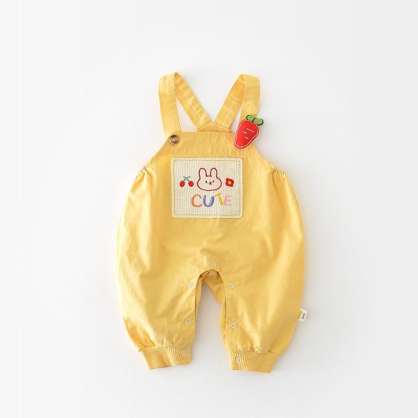 Baby Cartoon Strap Pant Yellow 80 for 9-12m