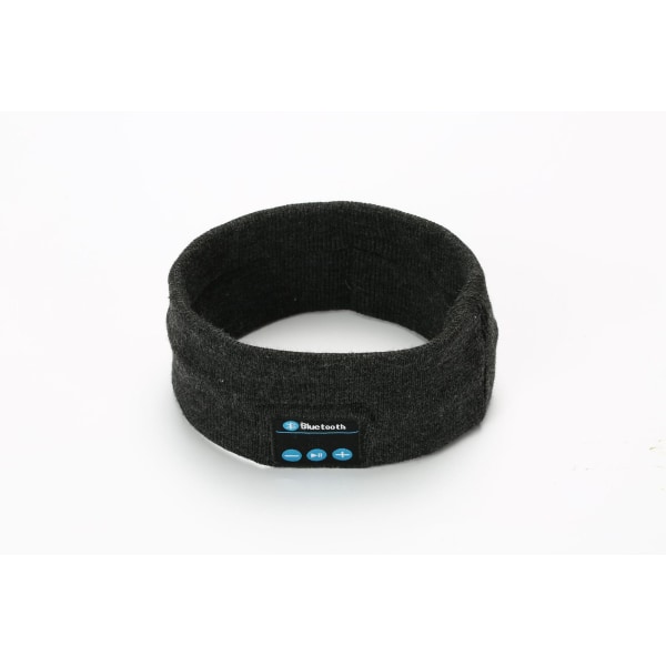 Trådlöst Bluetooth stickat sportpannband dark gray2