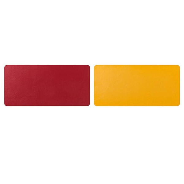 Skrivbordsmatta i vattentät läder Red Yellow 80 x 40cm