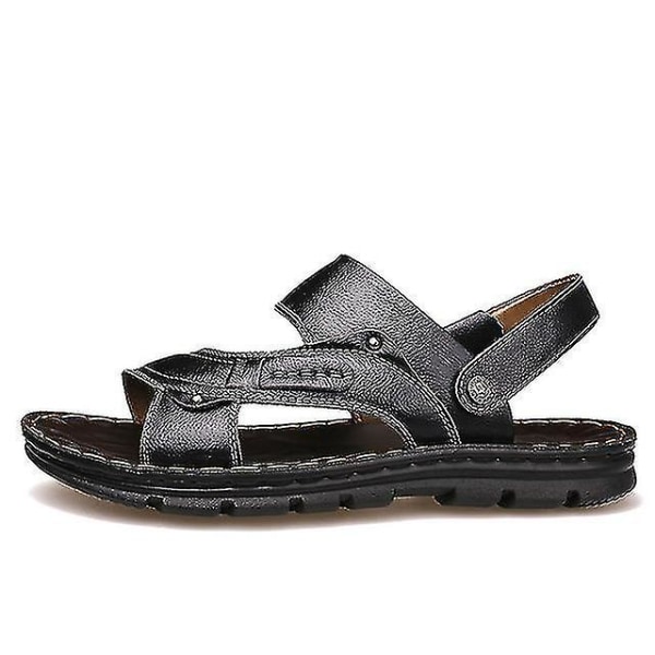 Sandaler för män Lädersandaler black 41