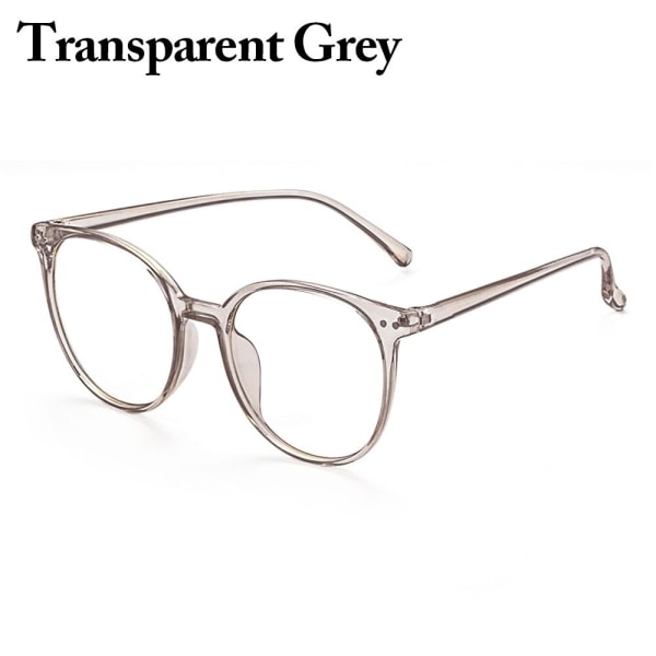 Mode vintage överdimensionerade anti blå ljus glasögon Transparent Grey