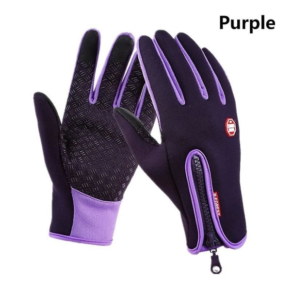 Vinter varm cykel motorcykel ridning bergsbestigning handskar Purple s