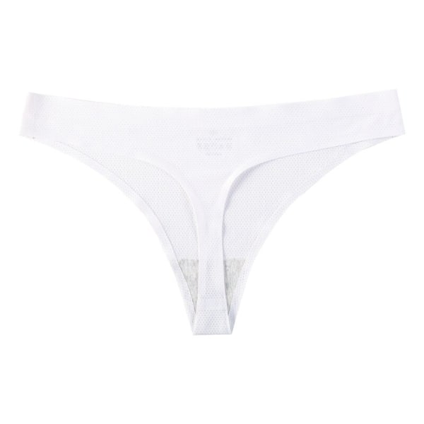 Dam Bomull Sexiga Trosor Underkläder Bekväma White Thongs L