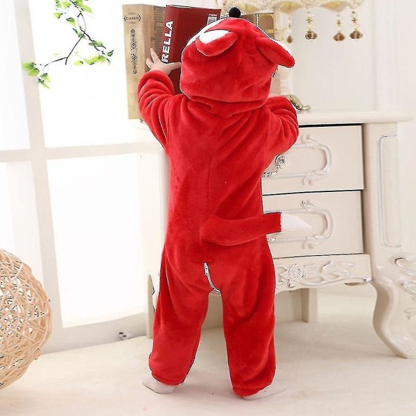 Dinosaurie kostym, söt huva för barn Red fox 6-12 Months