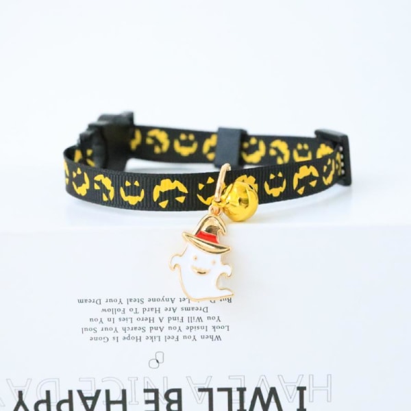 Halloween justerbart katthalsband för husdjur No.03 neckline 30-48cm