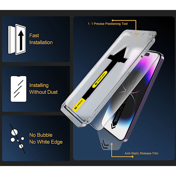 iPhone 16 Plus Skärmskydd - Härdat Glas
