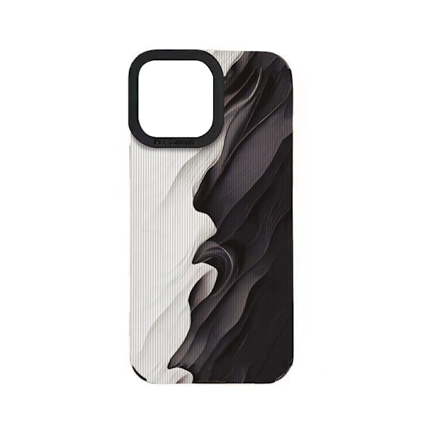 iPhone 14 Pro Skal - Black and white waves