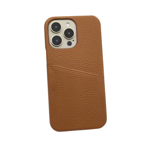 iPhone 15 Plus Skal med Kortfack - Karamellbrun