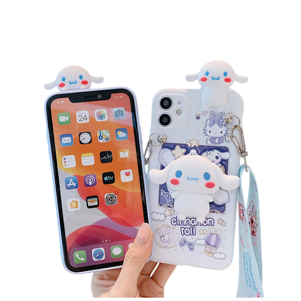 iPhone 15 Pro Skal Med Spegel & Djurmotiv - Vit
