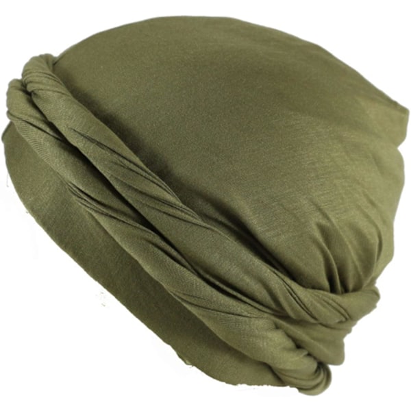 Turban til mænd Vintage Twist Hovedbeklædning Stretch Silkeforet