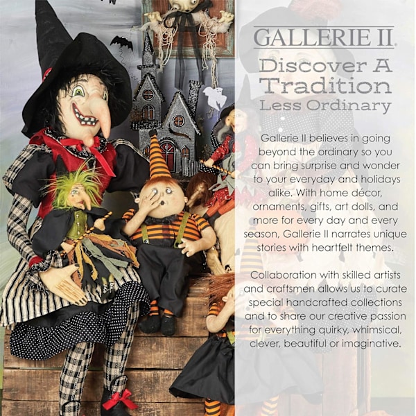 GALLERIE II     Parnell Pumpahuvud Fågelskrämma Skörd Folk Art Docka Samlarobjekt, Joe Spencer Gathered Traditions Hem Höst Höst Skörd Svart