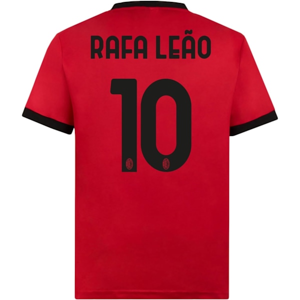 AC Milan unisex - vuxen Stadion Replica Home Jersey, Säsong 2023/24, Anpassningsbar, Rafa Leao #10 T-shirt