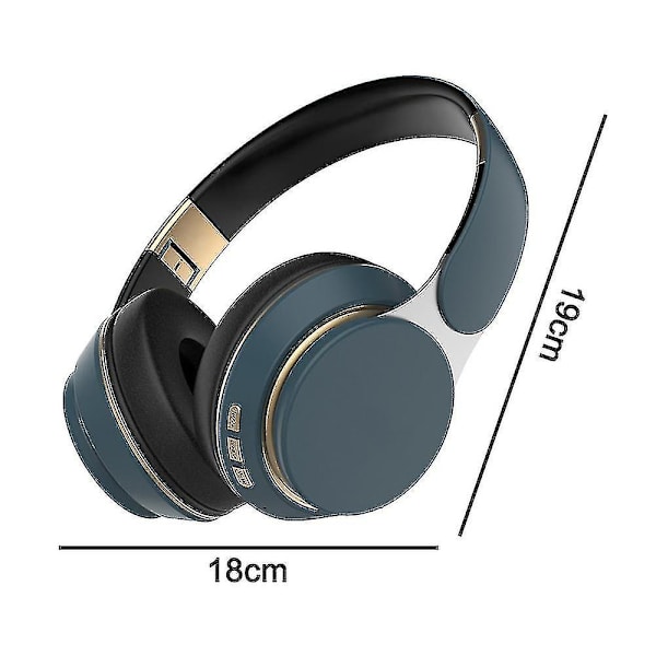 Bas Trådløs Sport Svetttätt Headset, Gaming Noise Cancelling Bluetooth hörlurar, Blå