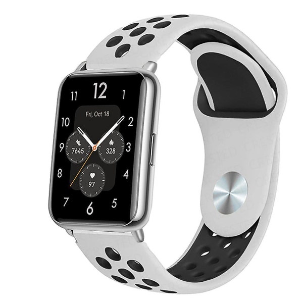 Silikone rem til Huawei Watch Fit 2 Band Active Classic Smartwatch Tilbehør Correa erstatningsbælte Huawei Watch Fit2 rem white black