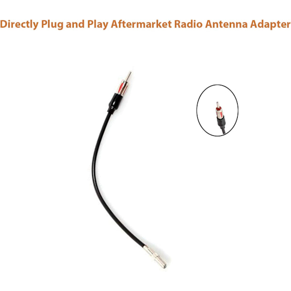 Bilradio Stereo kabelnätkabel + antennadapterkontakt