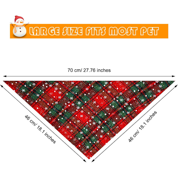3 st jul husdjur bandanas triangel husdjur haklappar rutig hund halsduk sjal