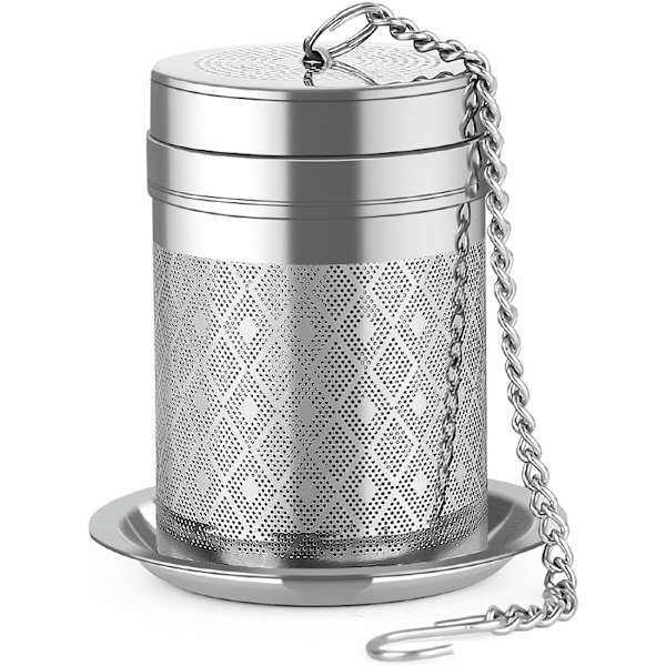 Løs te-si (1 pakke). Opgraderet diamantlook 18/8 rustfrit stål