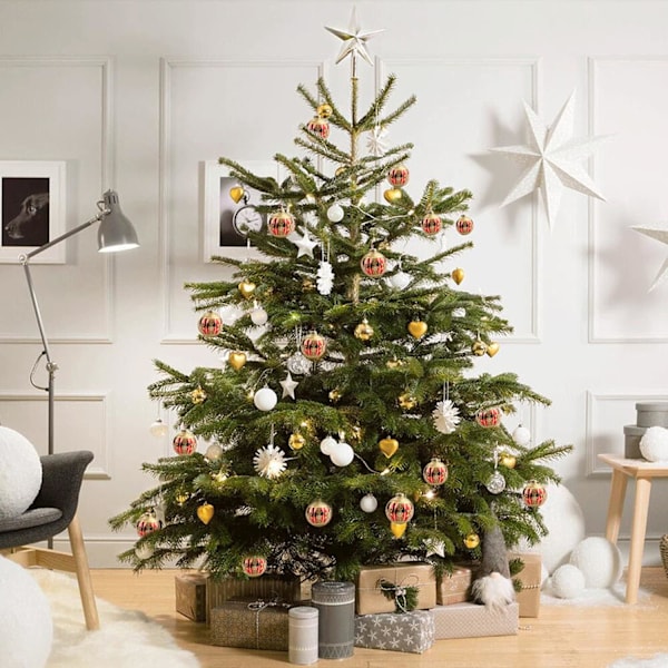 3,15\" Julgranskulor Bollar 6 st Julgransprydnad Set Röd