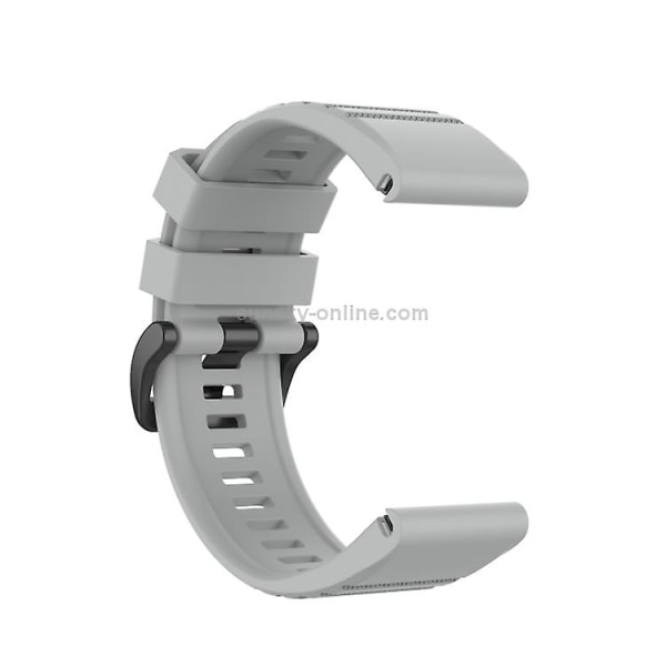 För Garmin Fenix ​​6 22mm Smart Watch Quick Release Silicon Watch Band TSC Grey