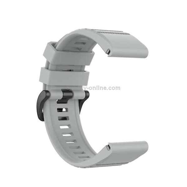 Til Garmin Fenix 6 22mm Smart Watch Quick Release Silikonurrem TSC Grey