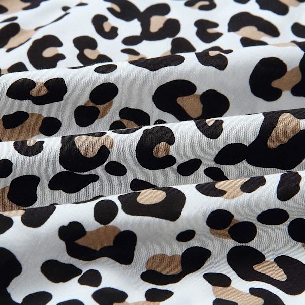 Leopard Print Wrap Clubwear Kjole Kortærmet Leopard Print Wrap Clubwear Kjole